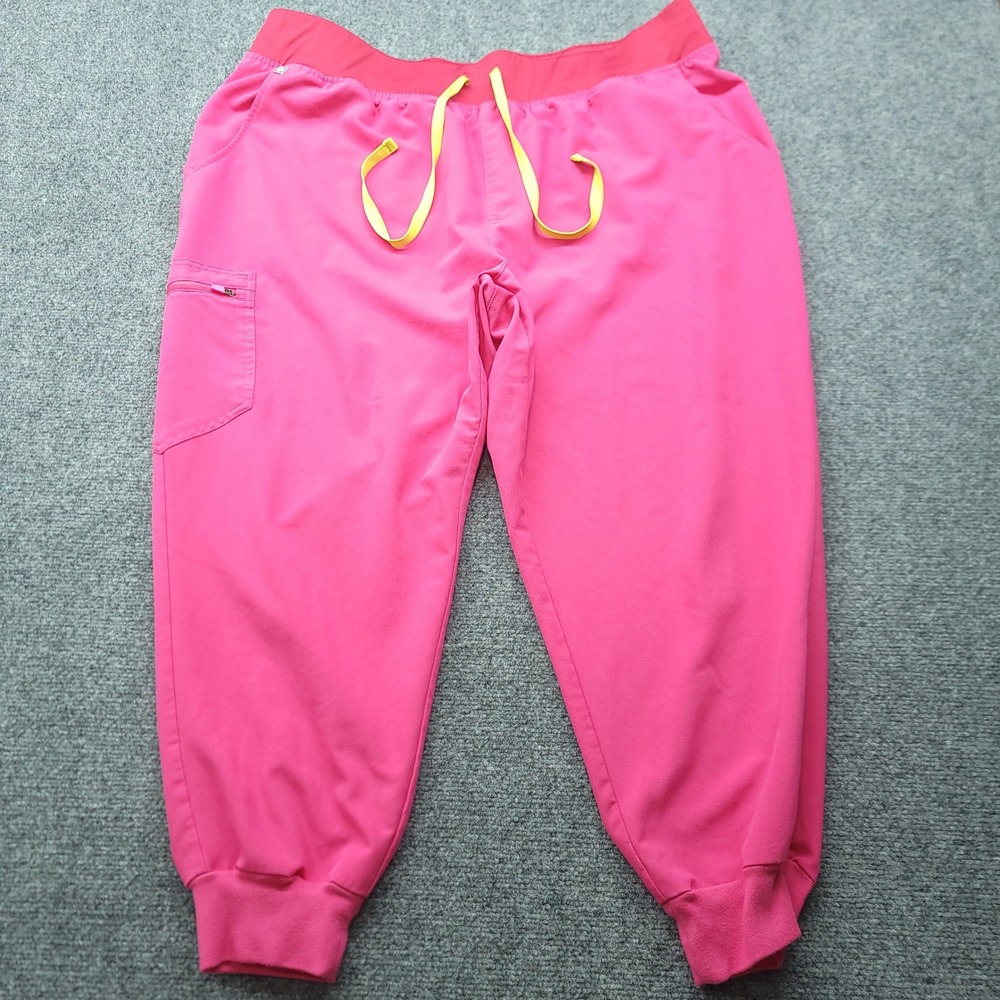 FIGS Zamora Jogger Scrub Pants Pink Red Yellow Drawstring 4XL/P 1SW200002